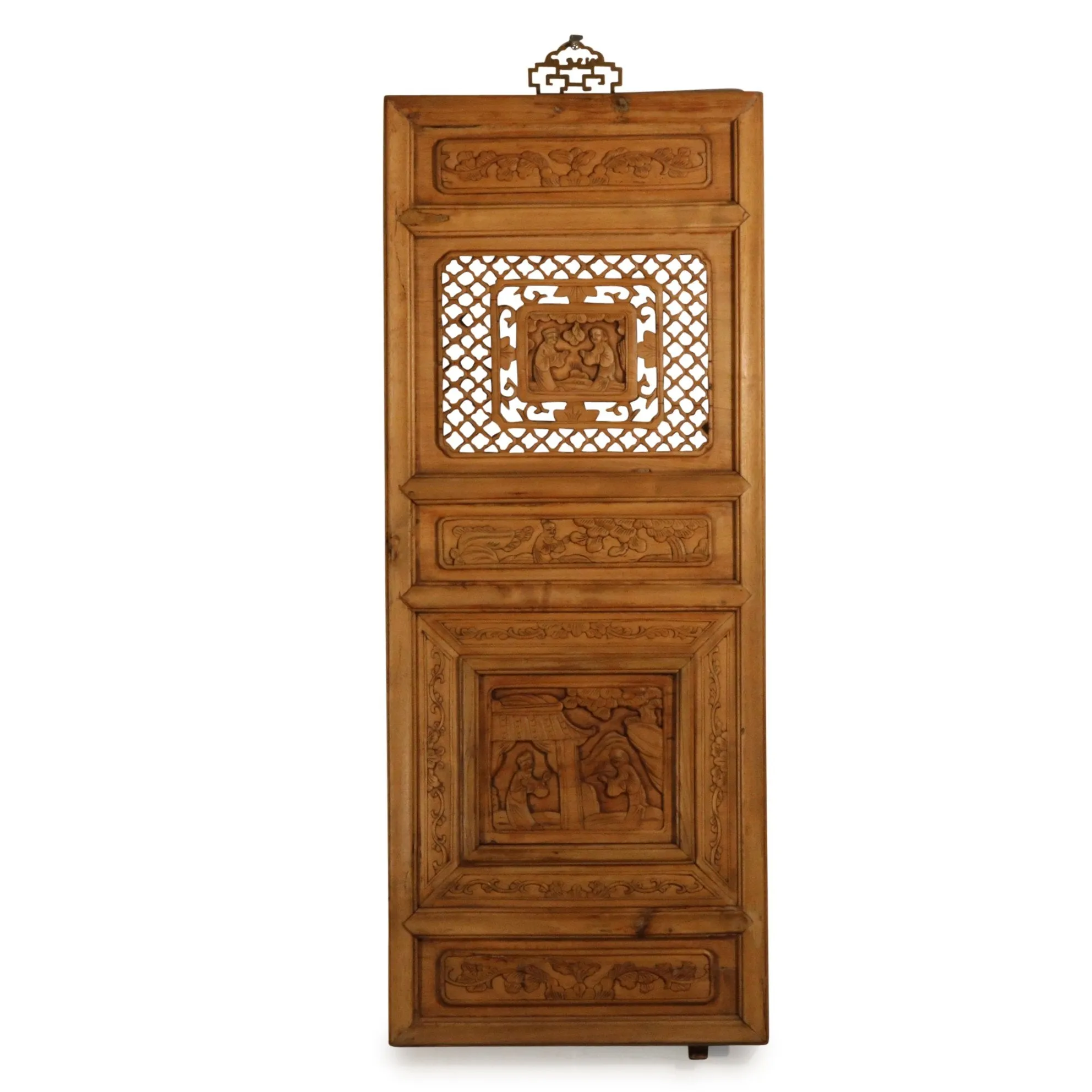 Chinese Carved Panel From Zheijiang - 19th Century