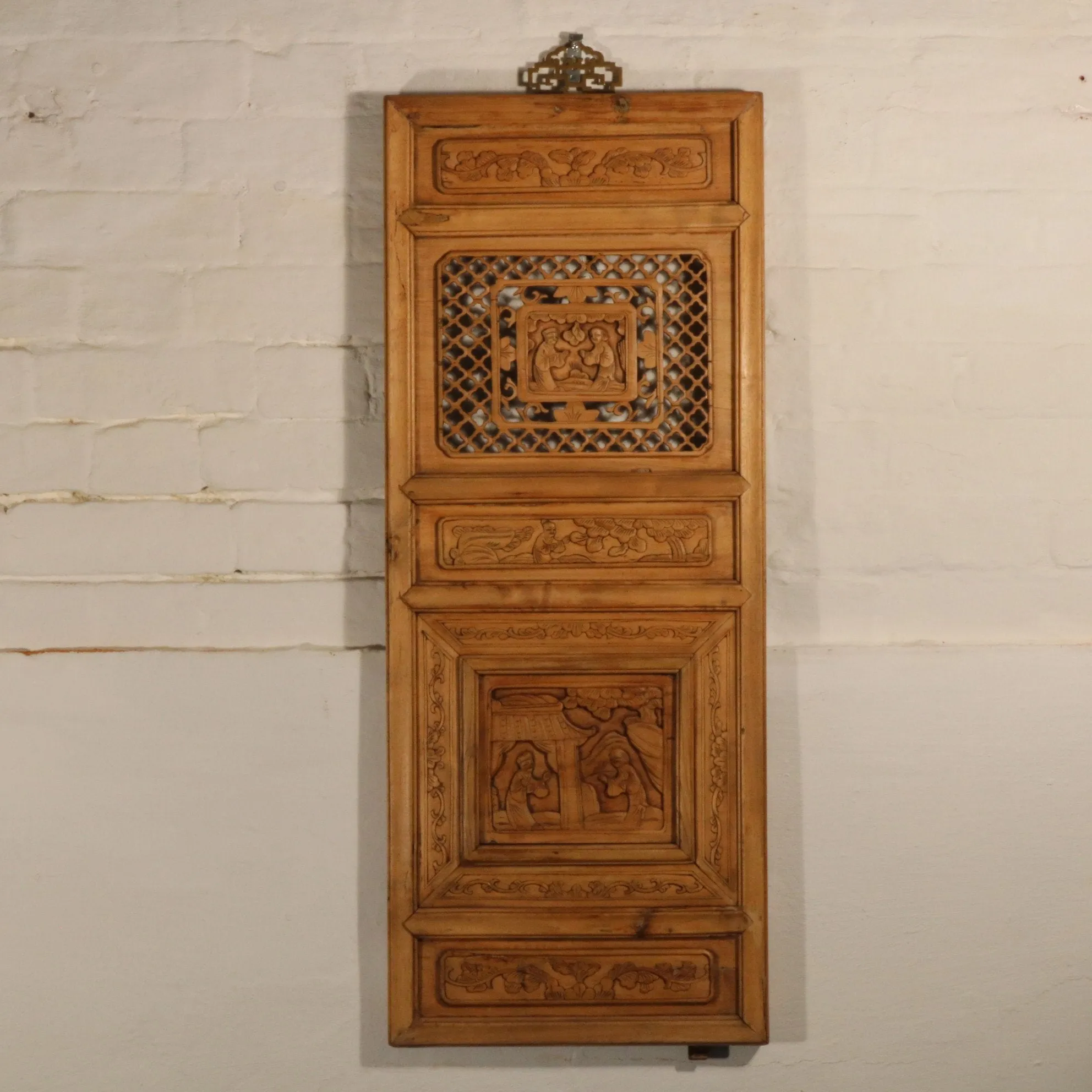 Chinese Carved Panel From Zheijiang - 19th Century