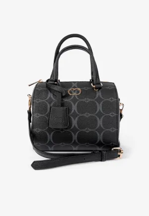 Choice Printed Monogram Handbag Black