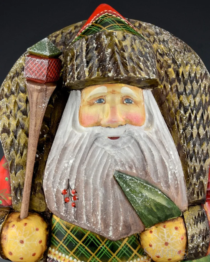 Christmas Colors Russian Santa with Tree