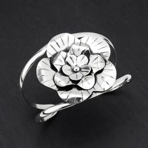 Chunky Floral Statement Cuff Bracelet