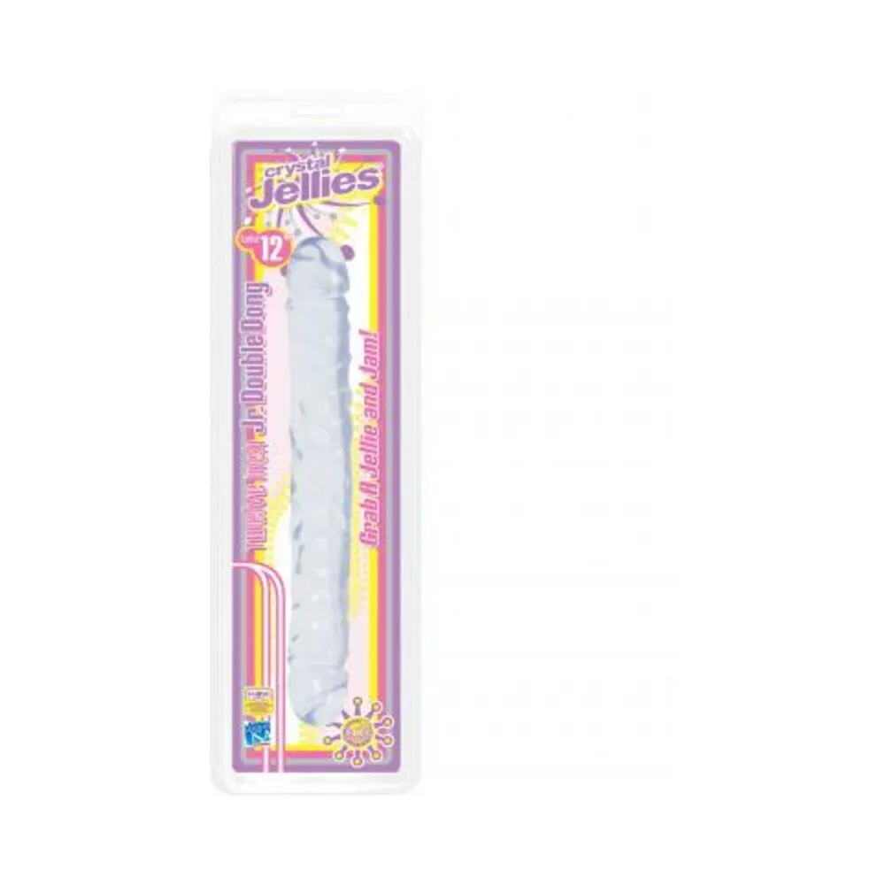 Crystal Jellies Jr Double Dong Clear 12