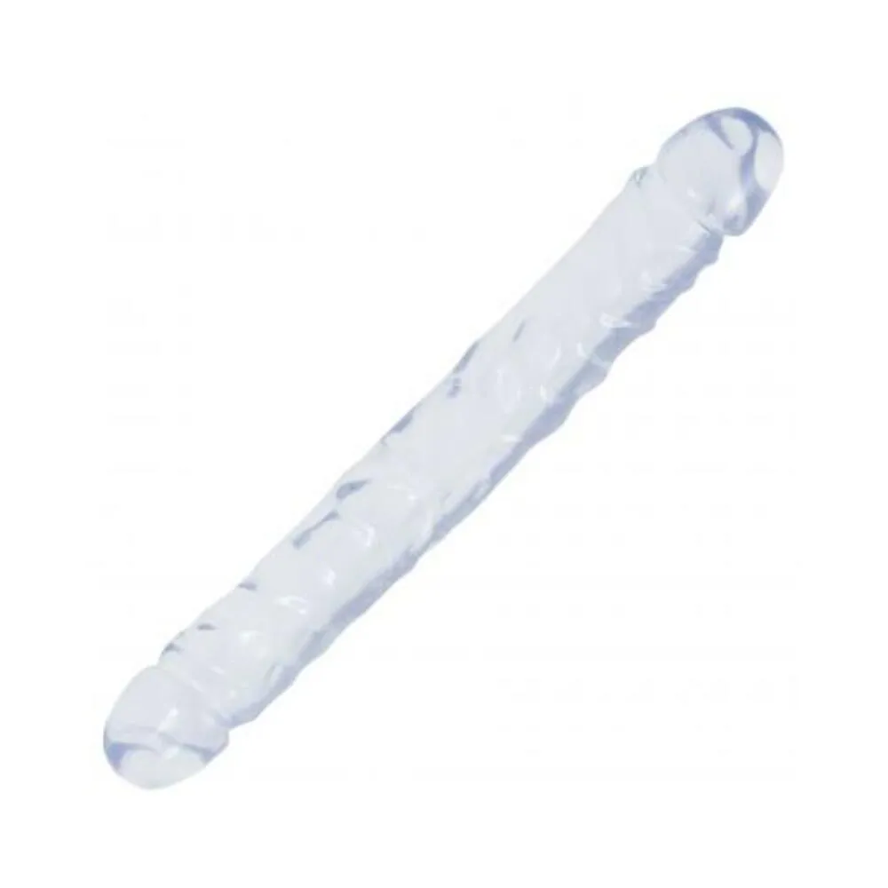 Crystal Jellies Jr Double Dong Clear 12