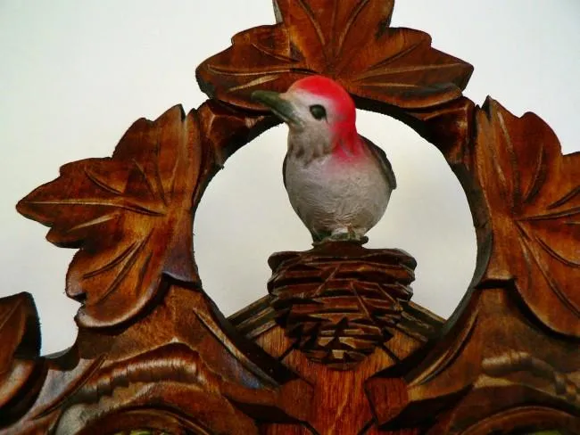 Cuckoo Clock - 8-Day with Moving Birds & Green Leaves - Schneider
