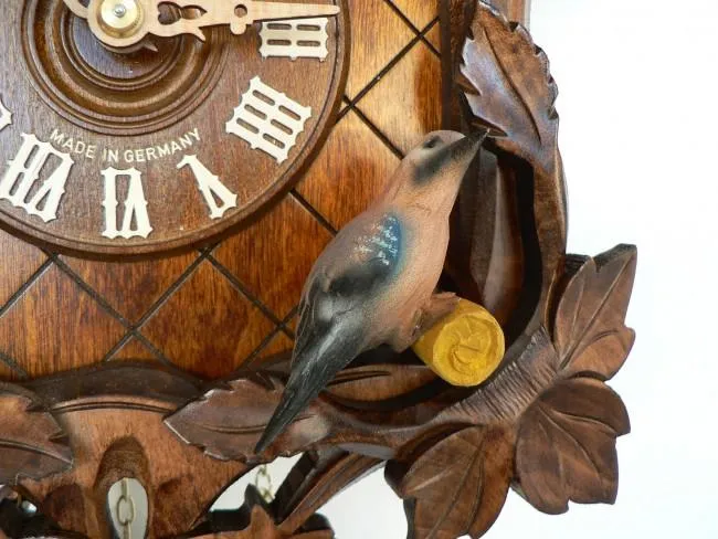 Cuckoo Clock - 8-Day with Moving Birds & Green Leaves - Schneider