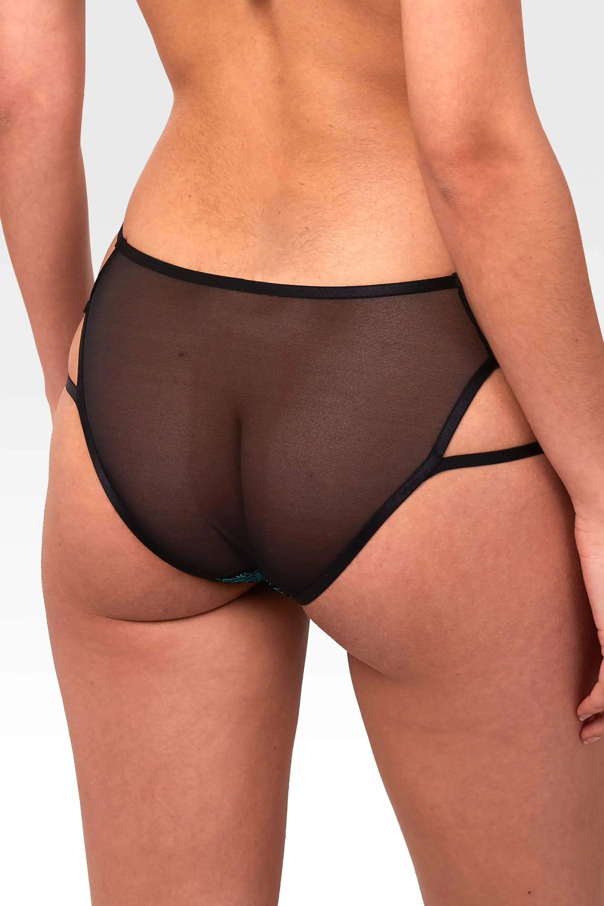 Dakota Green & Gold Snake Brief