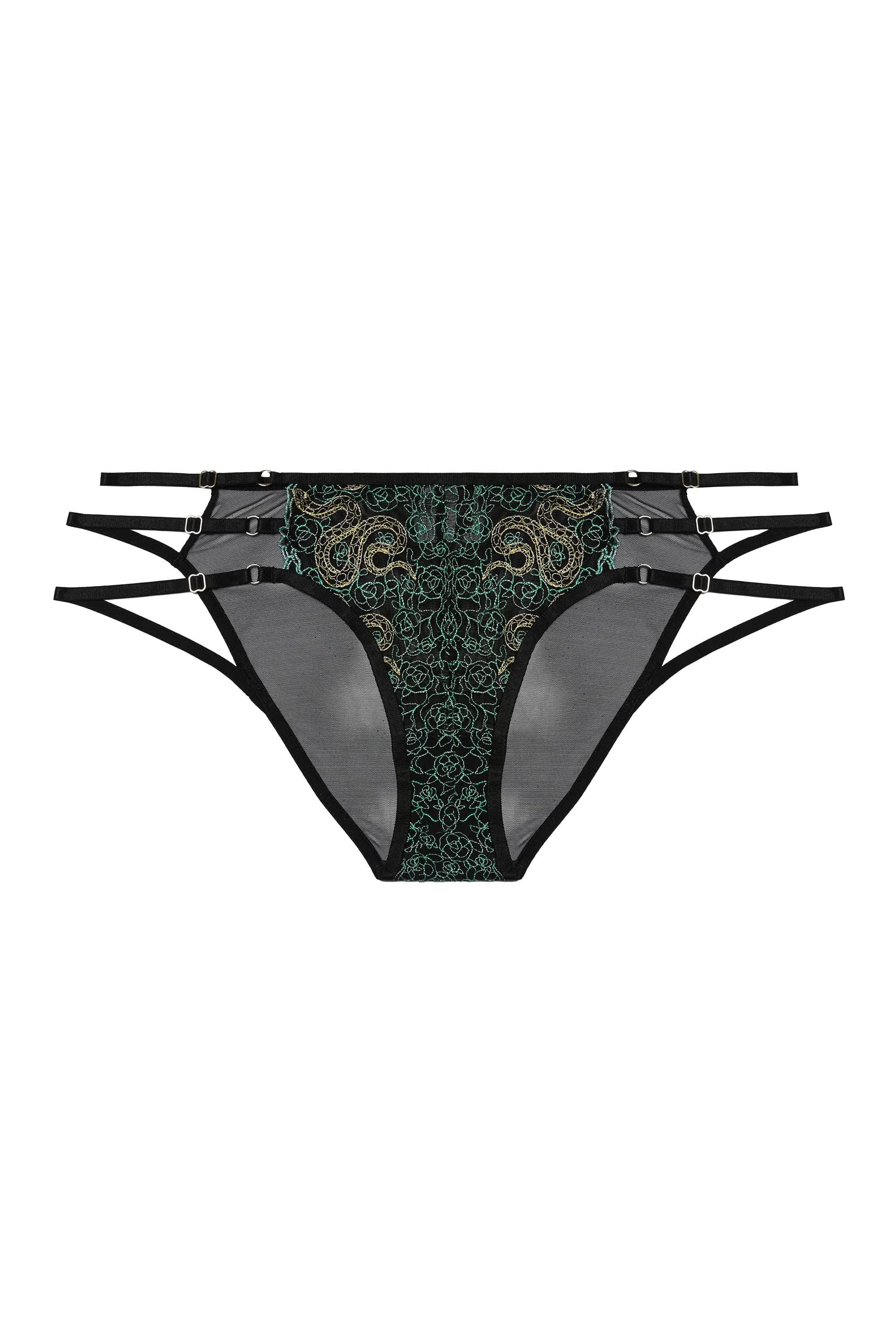 Dakota Green & Gold Snake Brief
