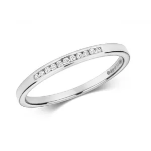 Diamond Jewellery 9ct Eternity Band White Gold RD800W