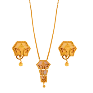 Divine 22k Gold Jewellery Set In The Shape Of Lord Ganesh
