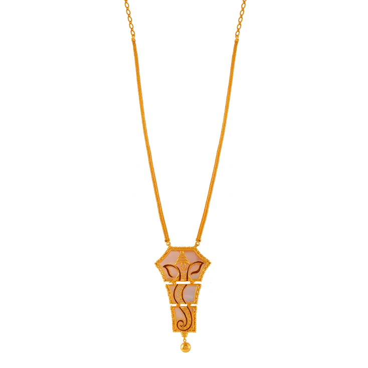 Divine 22k Gold Jewellery Set In The Shape Of Lord Ganesh