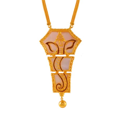 Divine 22k Gold Jewellery Set In The Shape Of Lord Ganesh