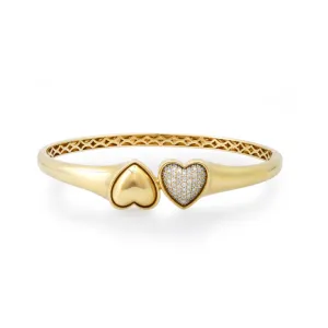 Double Puffer Heart Bangle