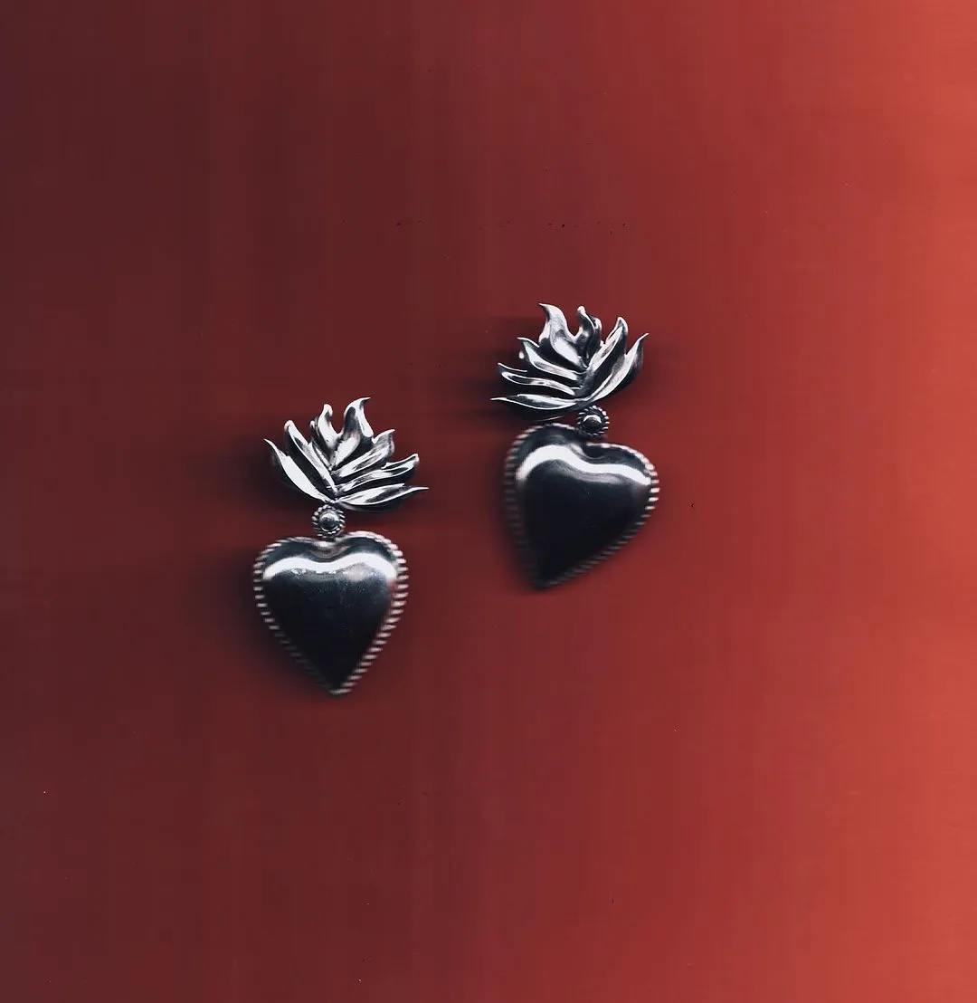 Earrings “Flame Heart”