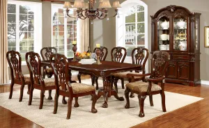ELANA Brown Cherry 9 Pc. Dining Table Set (2AC 6SC)