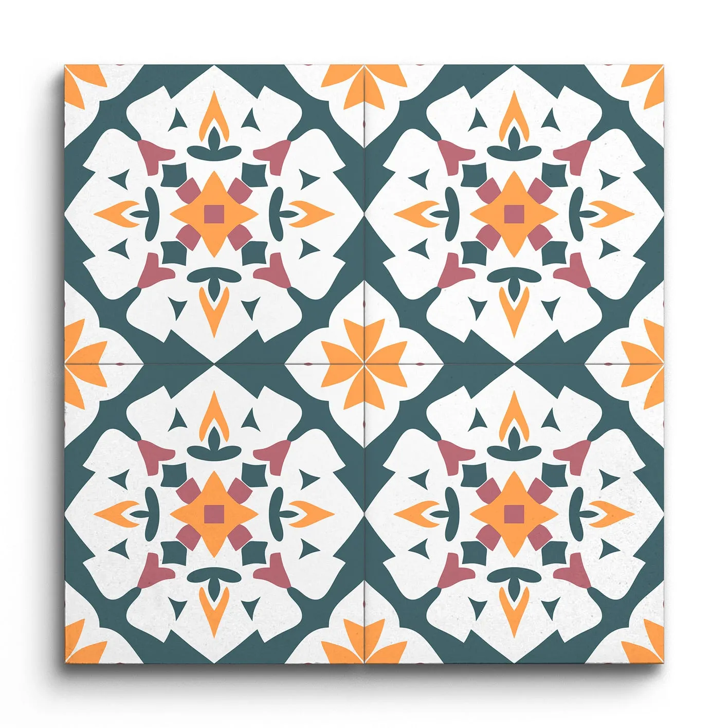 Encaustic Diamond of Verdant Harmony