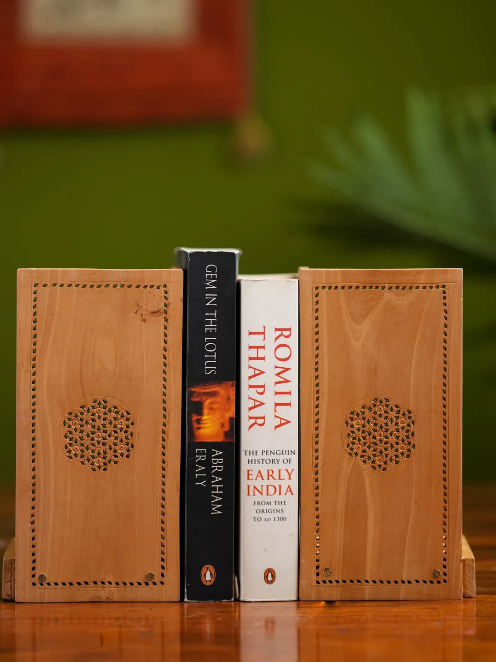 Exclusive Jaali Wood Craft Book Ends (Set of 2)