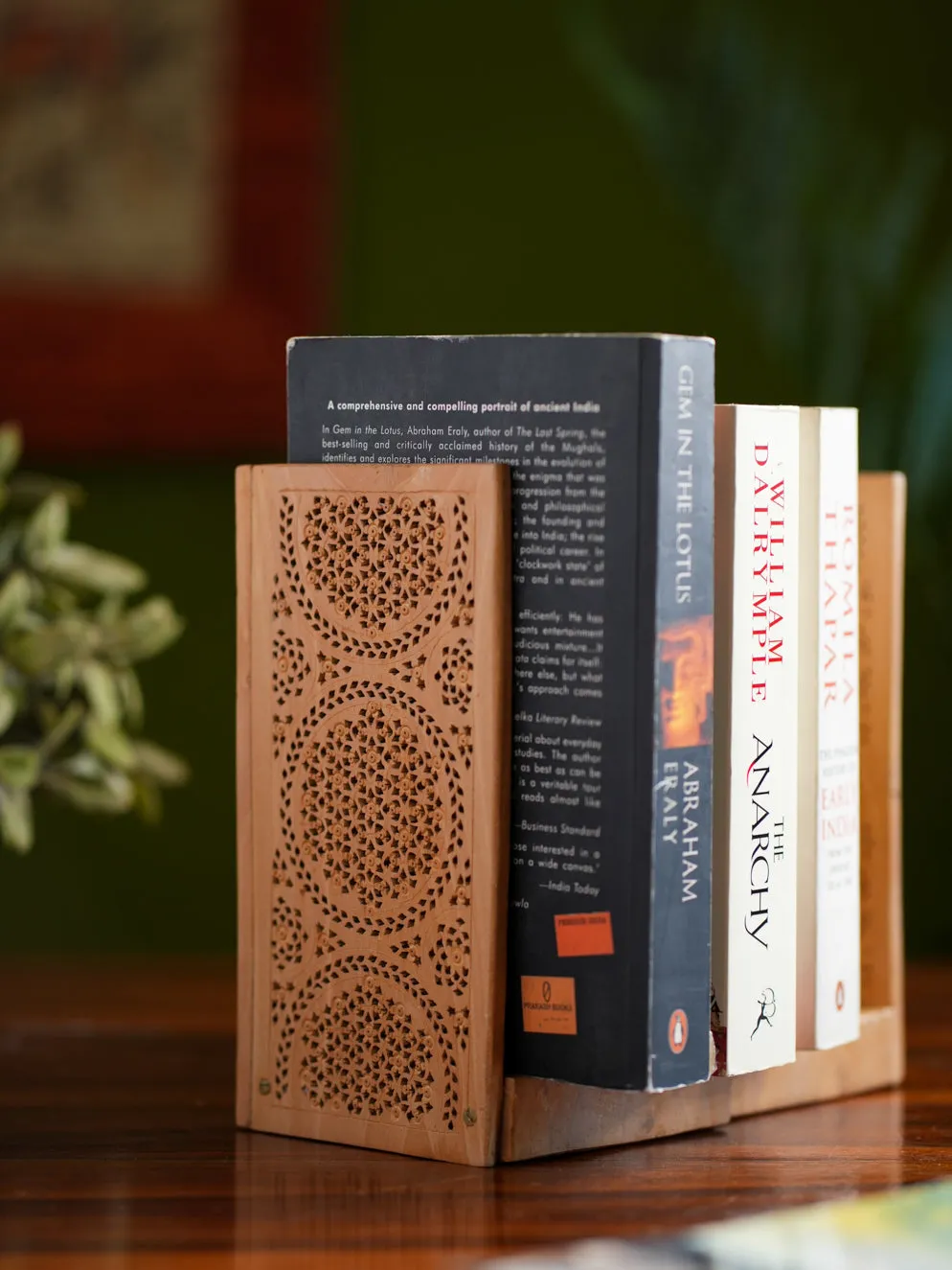 Exclusive Jaali Wood Craft Book Ends (Set of 2)