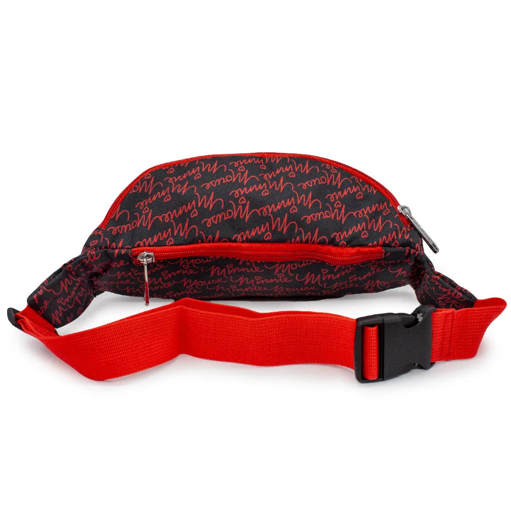 Fanny Pack - MINNIE MOUSE Script Repeat Black Red