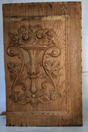 FLORAL CARVED PANEL AS IS
