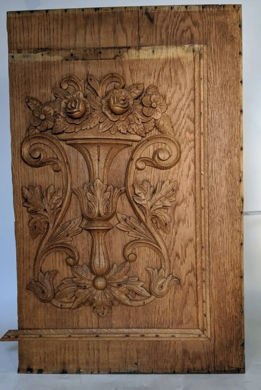 FLORAL CARVED PANEL AS IS