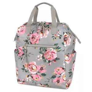 Floral Frame Backpack - Gray
