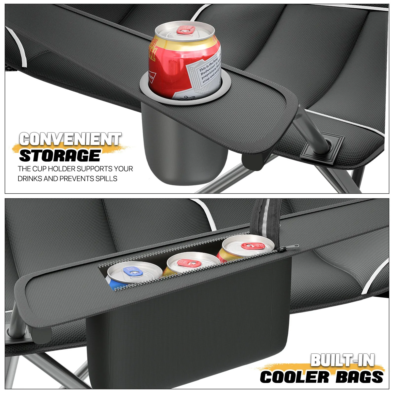 Folding Camping Folding Chair - Padded Seat & Portable
