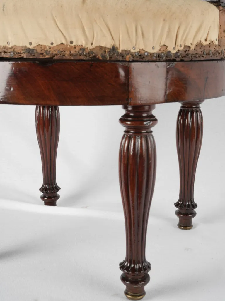 French Restoration period antique desk swivel armchair