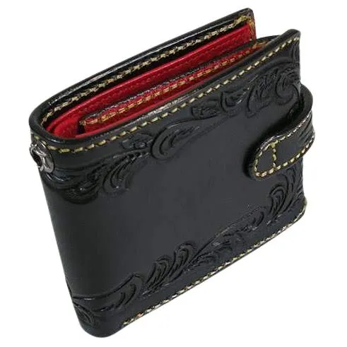 Genuine Leather Turquoise Indian Biker Wallet