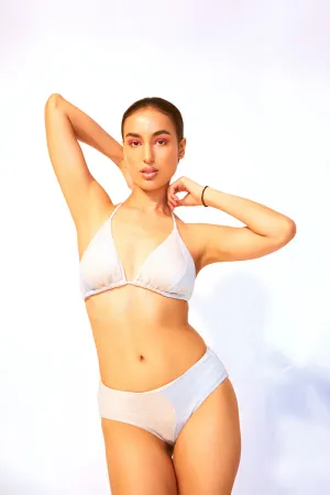 Glistening two tone bikini set