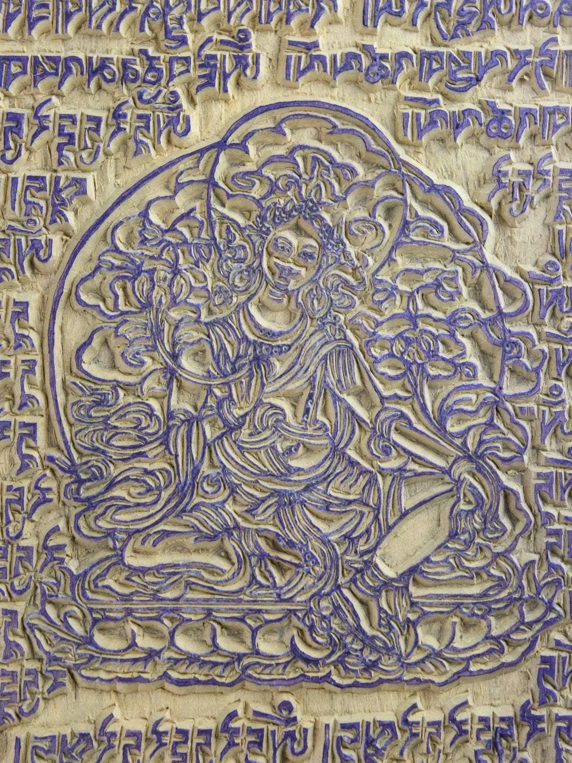 Green Tara Wood Printing Block