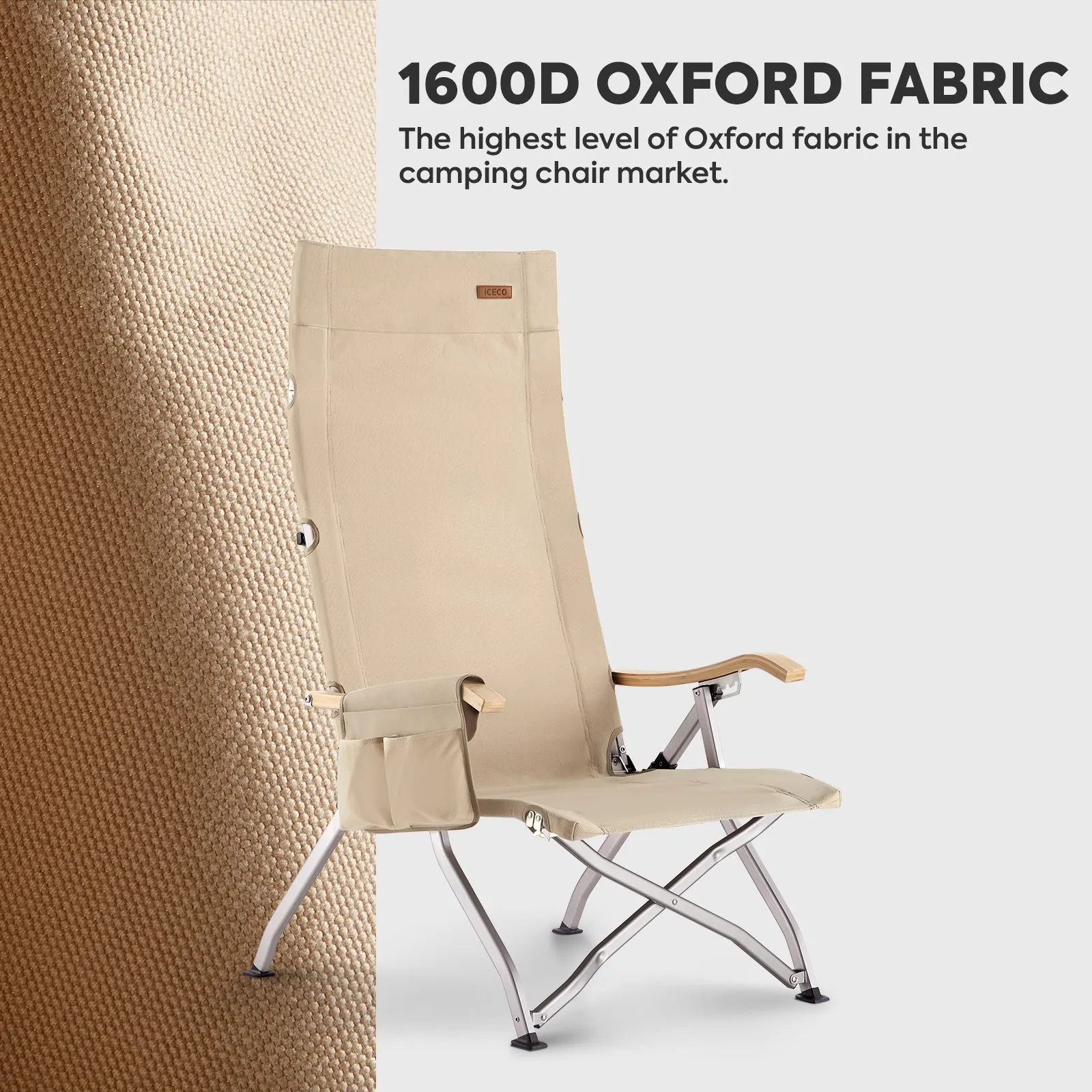 Ha1600L 4 Positions Adjustable Camping Chairs for Adults