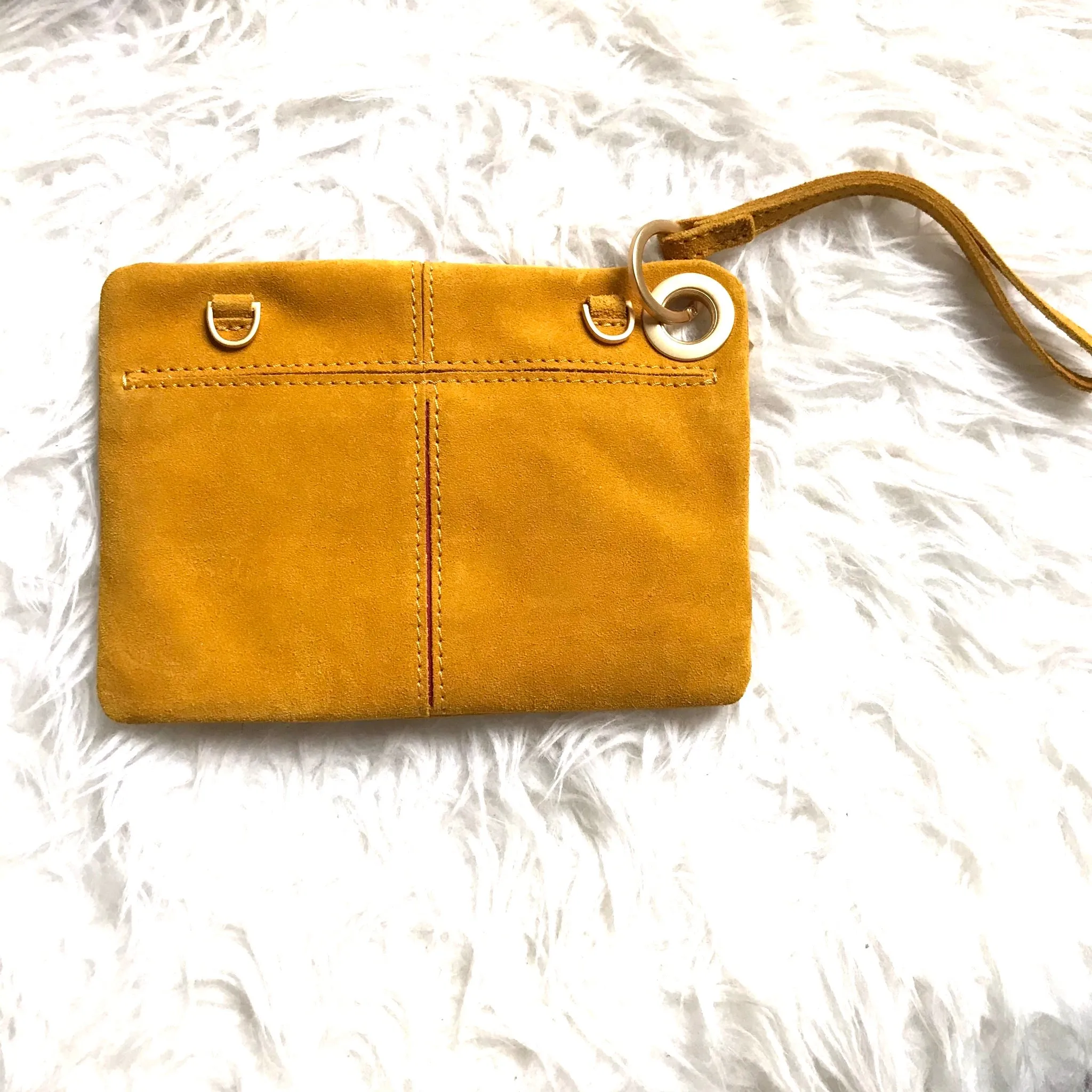 Hammitt Yellow Zipper Front Clutch