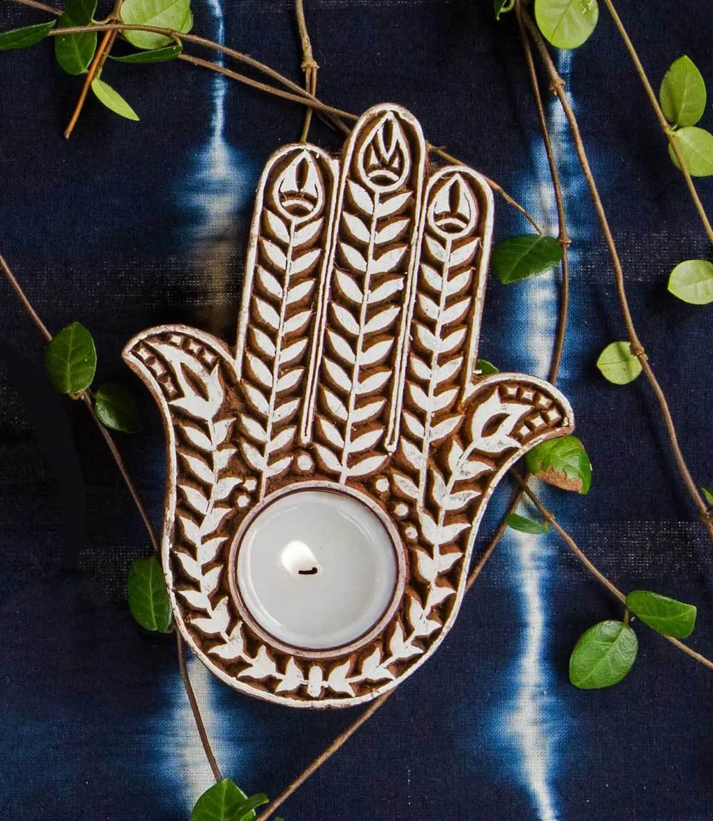Hamsa Tea Light Holder
