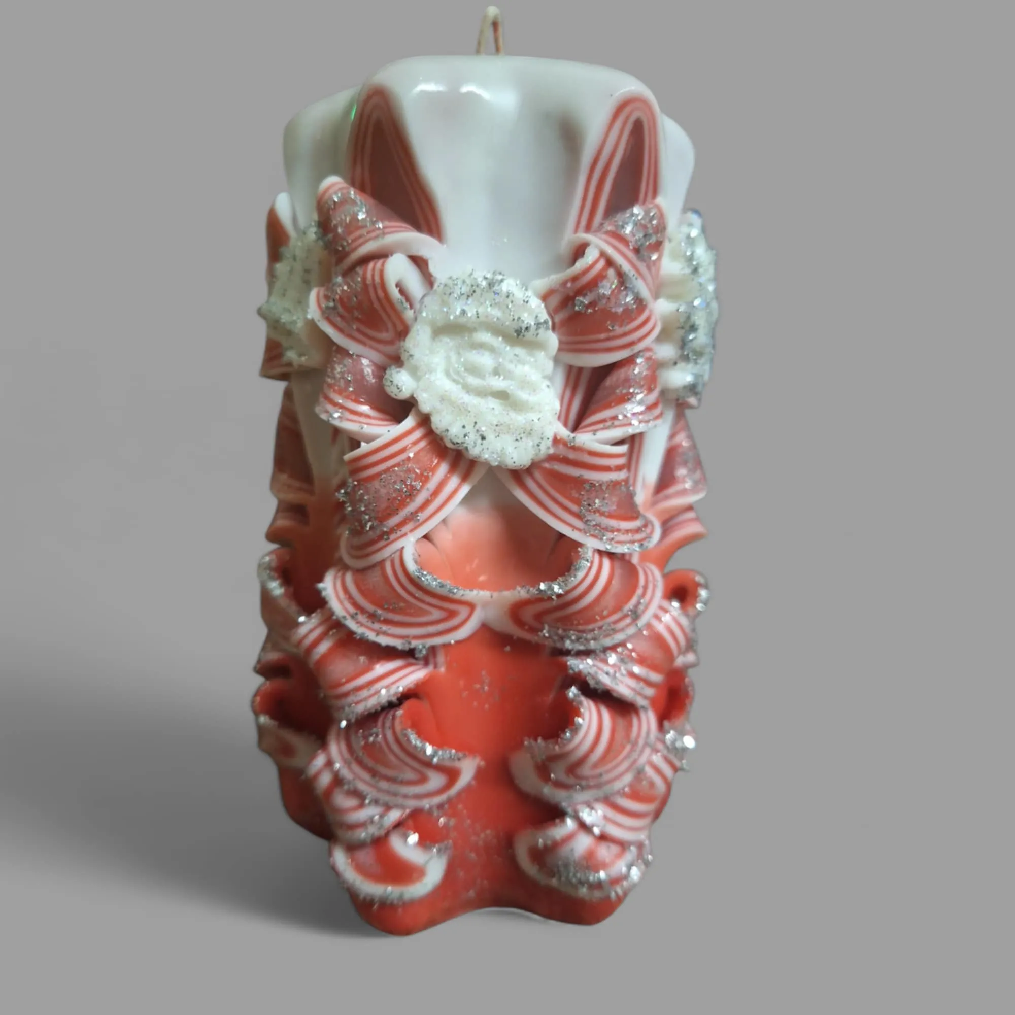 Handmade  Carved Candle -Christmas design