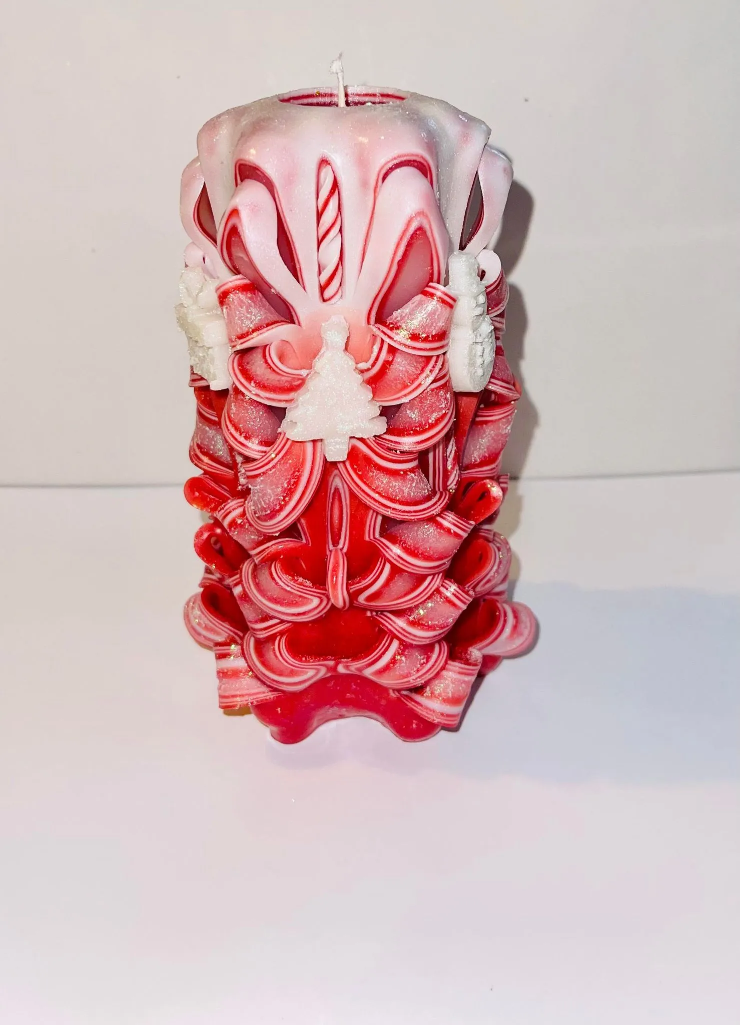 Handmade  Carved Candle -Christmas design