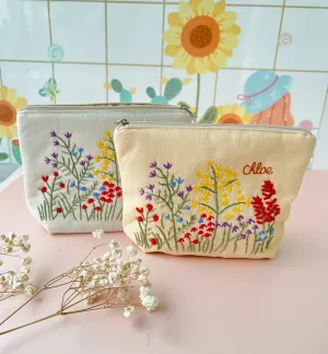 Handmade Little Flowers Makeup Bag