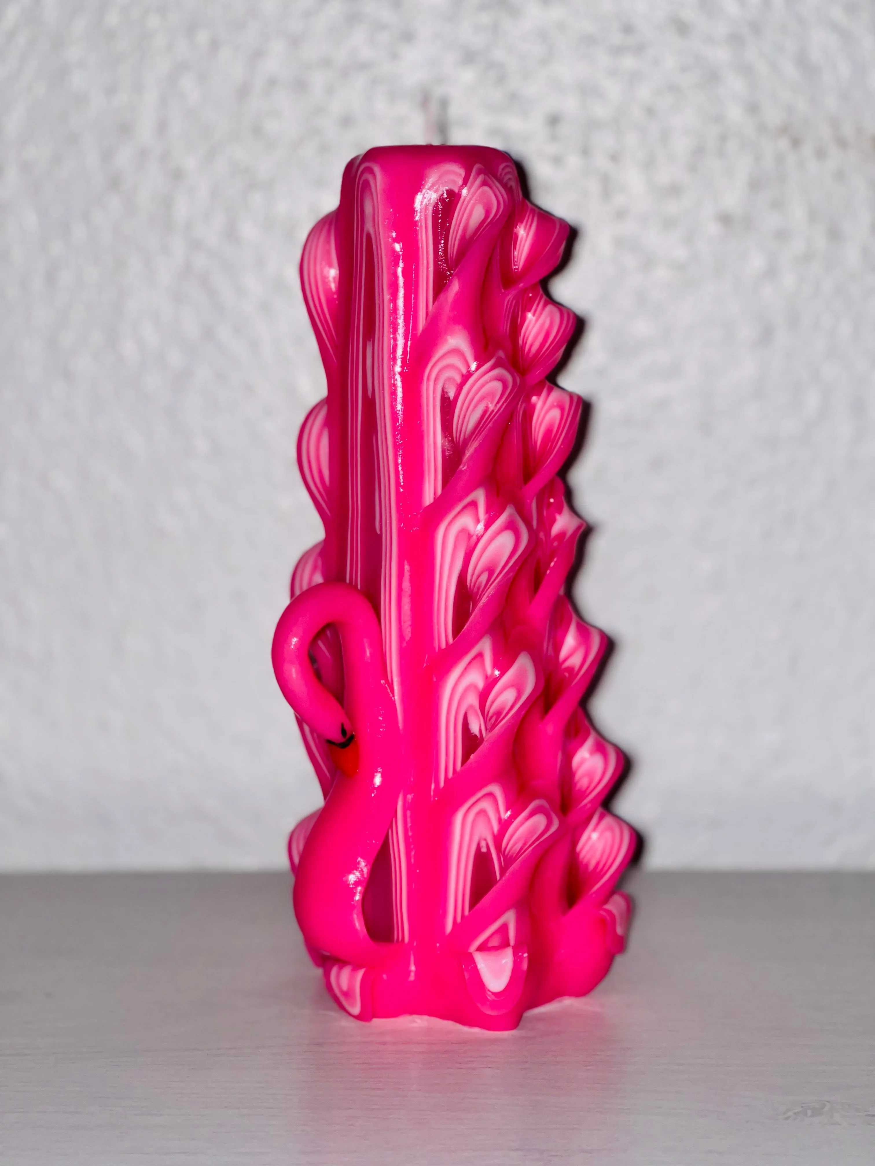 Handmade unfragranced carved candle - Swan design