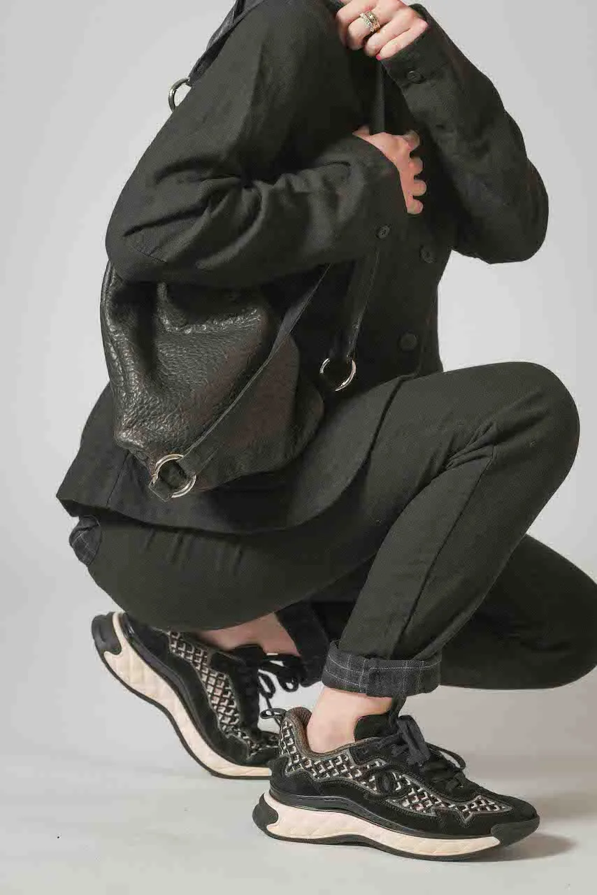 Harpers Italian Leather Zaino Back Pack in Black