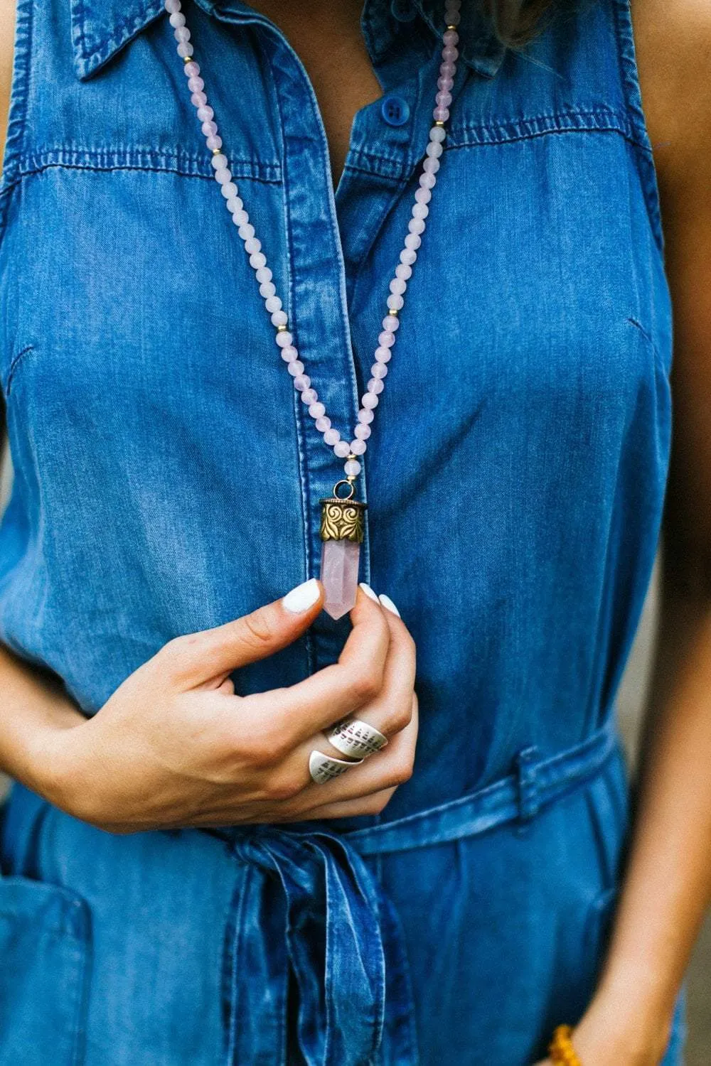 Heart Chakra Crystal Compassion Mala