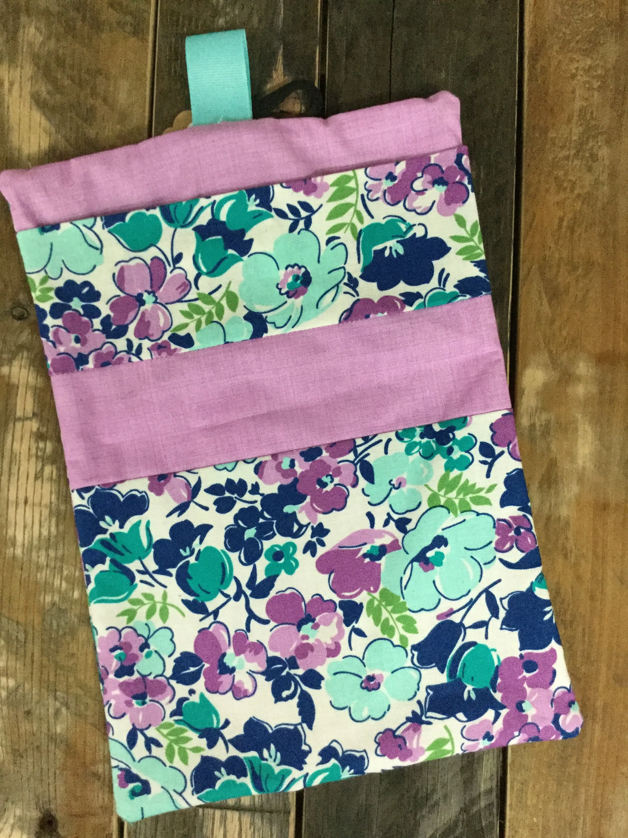 Hello Jane Packed Floral Lilac Diaper/Wipee Case
