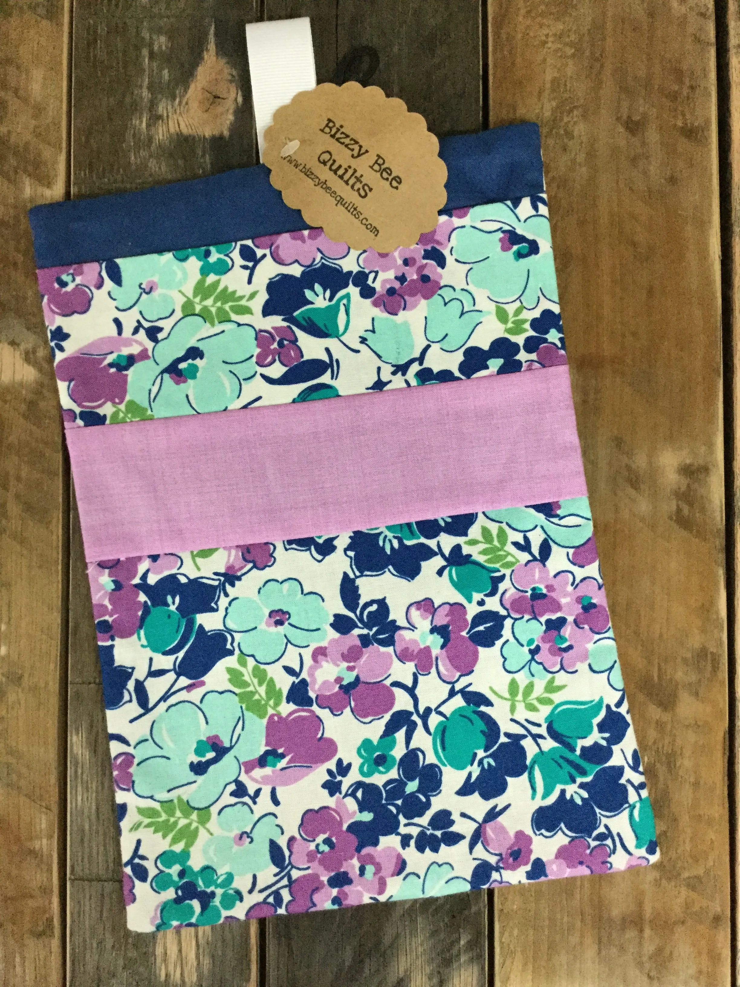 Hello Jane Packed Floral Lilac Navy Diaper/Wipee Case