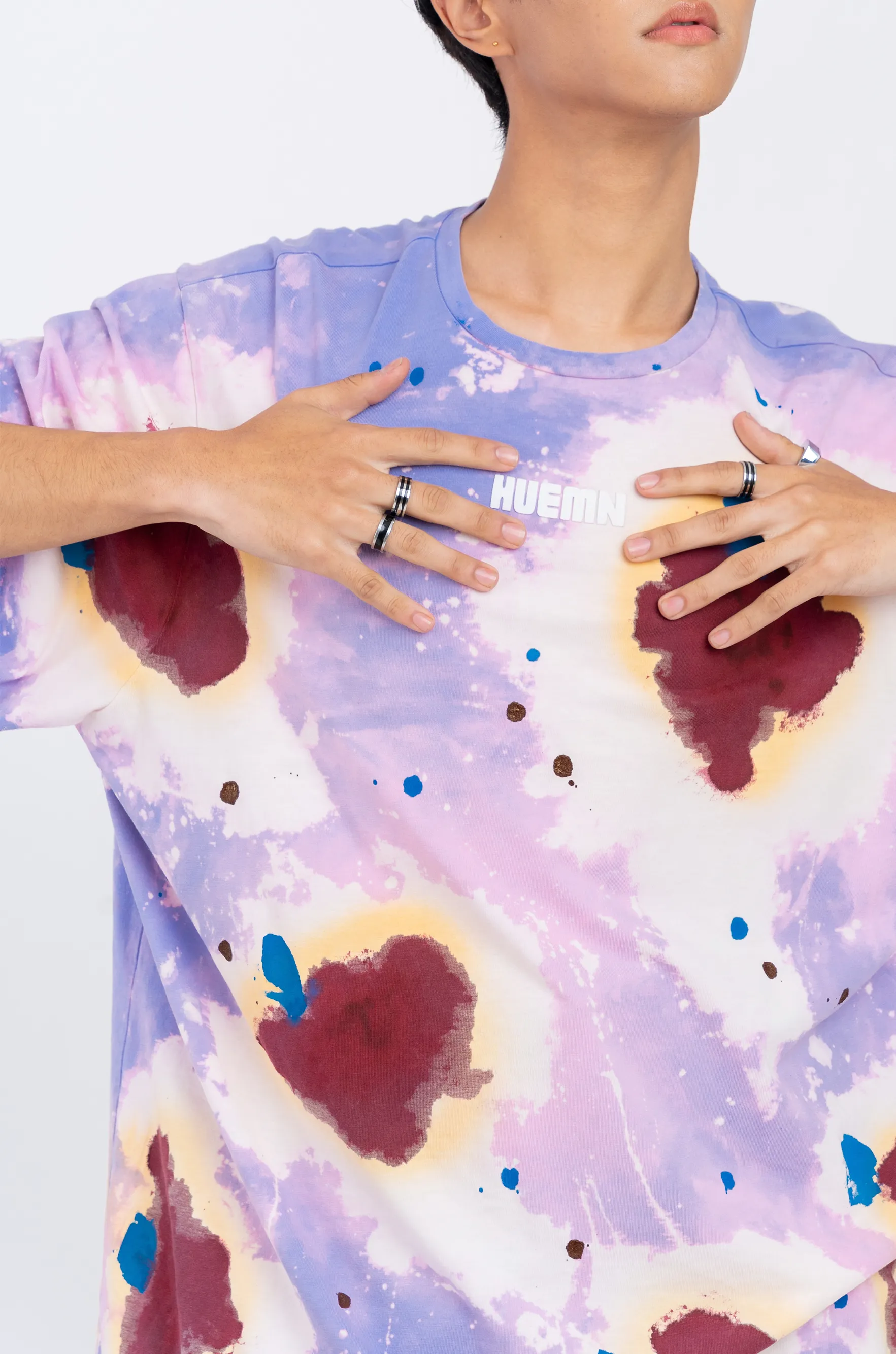 Huemn Blood Washed T-Shirt (Lilac)