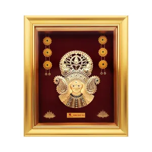 KUNDAN 24k Gold Foiled Handmade Frame Goddess Durga 16 * 18.5 cmS2
