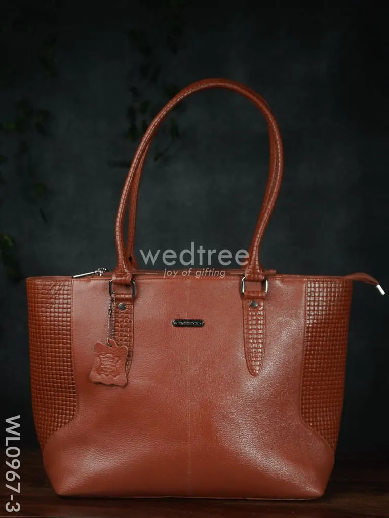 Ladies Handbag - Handbag with Squared and plain design Mixed - WL0967