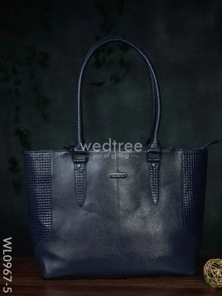 Ladies Handbag - Handbag with Squared and plain design Mixed - WL0967