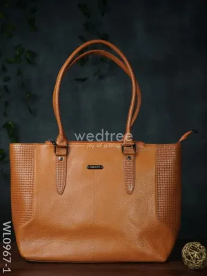 Ladies Handbag - Handbag with Squared and plain design Mixed - WL0967