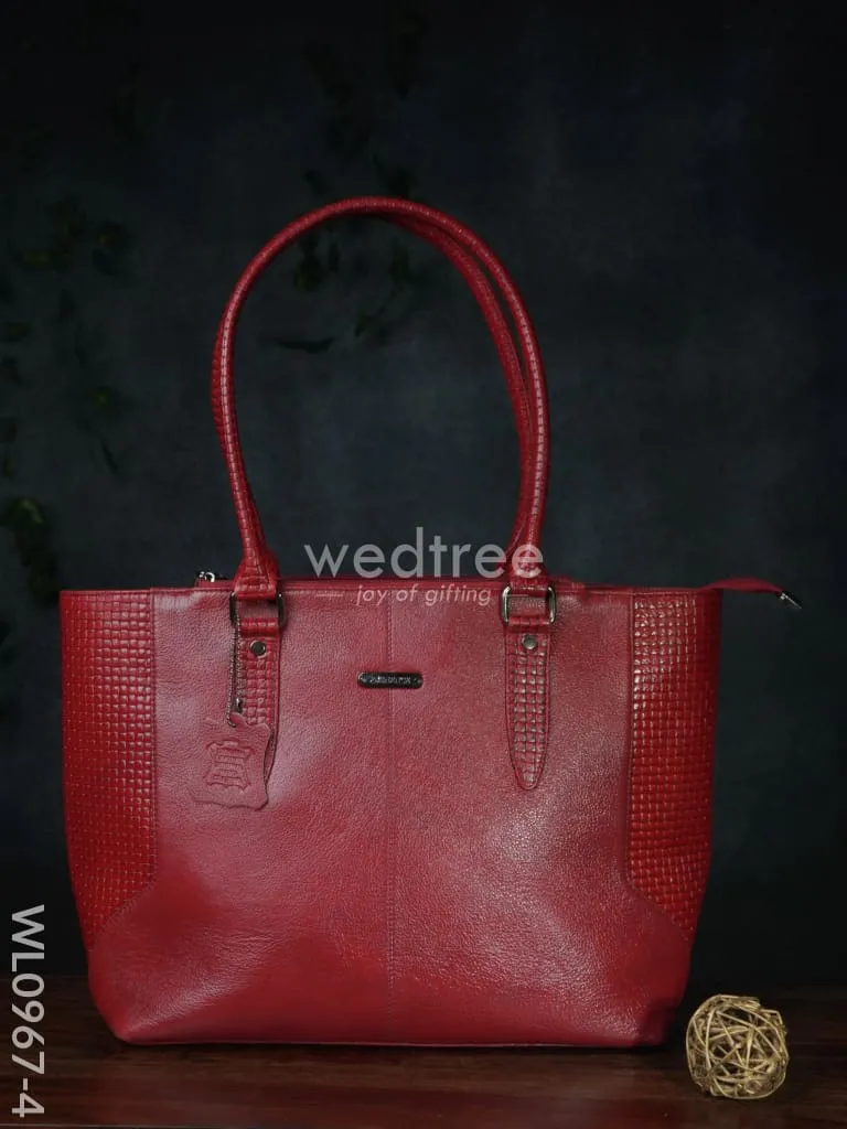 Ladies Handbag - Handbag with Squared and plain design Mixed - WL0967