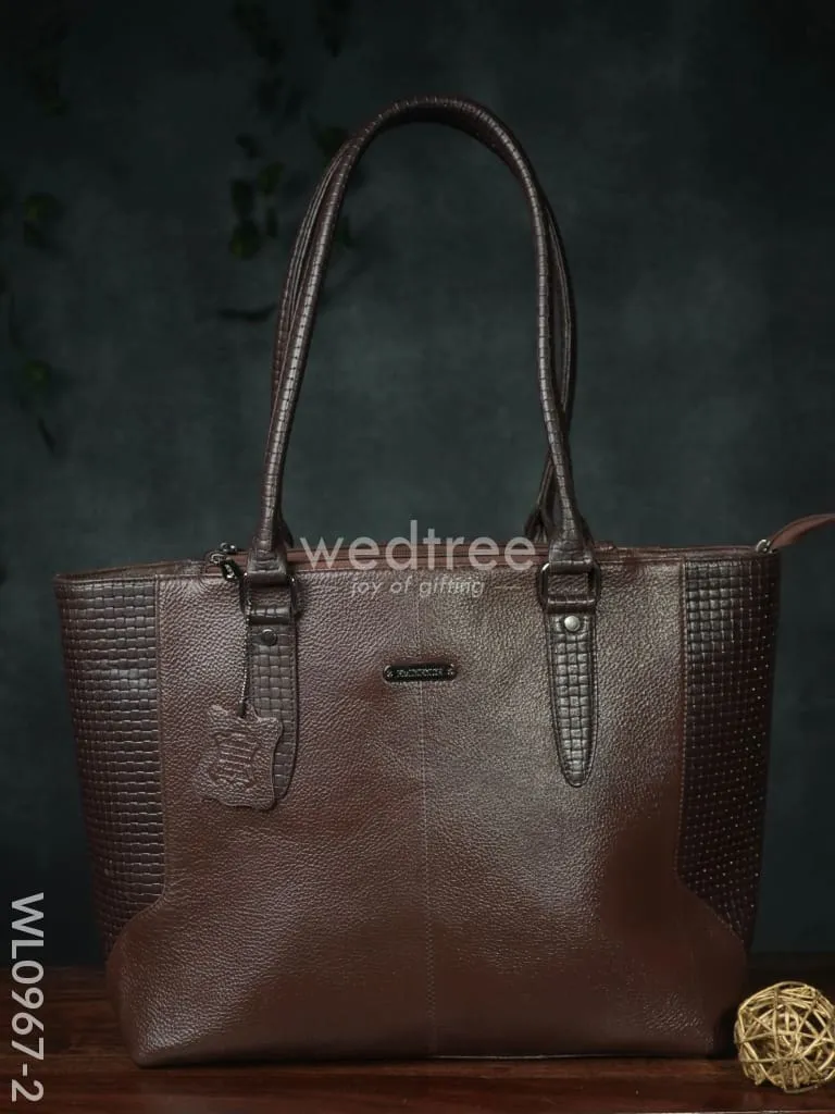 Ladies Handbag - Handbag with Squared and plain design Mixed - WL0967