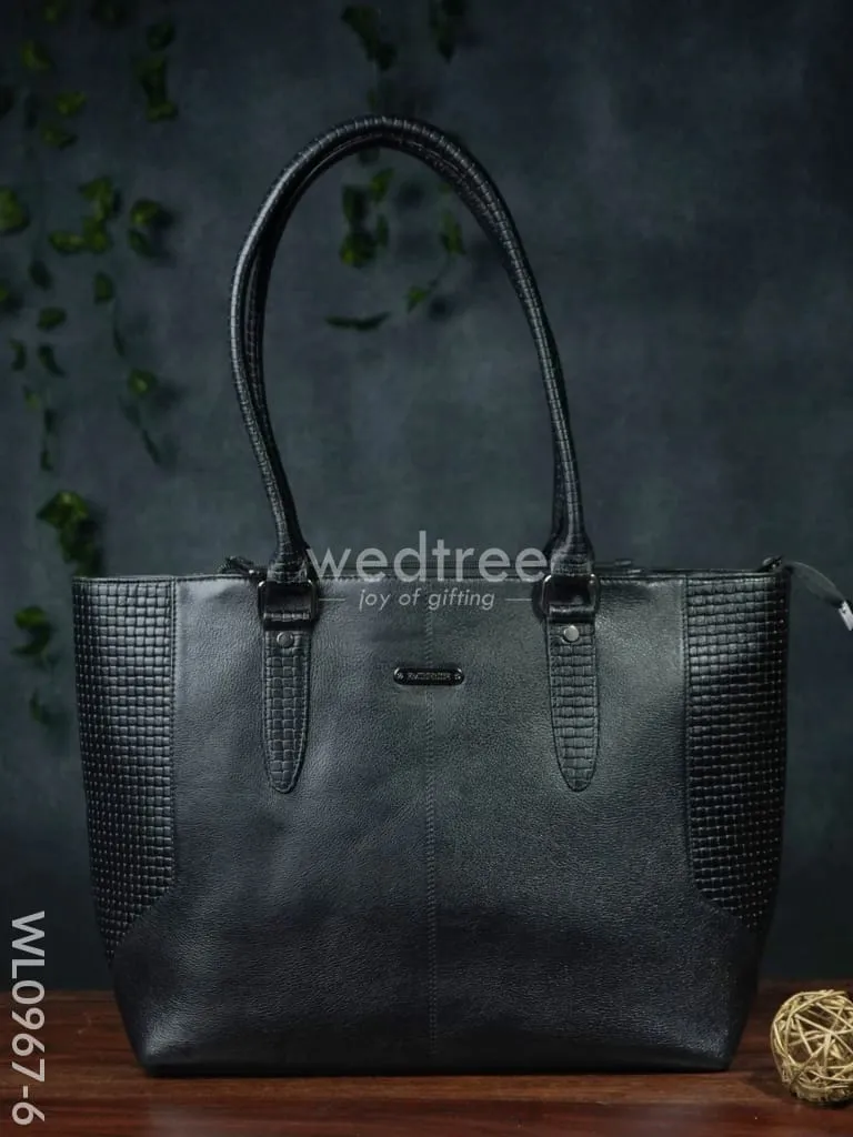 Ladies Handbag - Handbag with Squared and plain design Mixed - WL0967