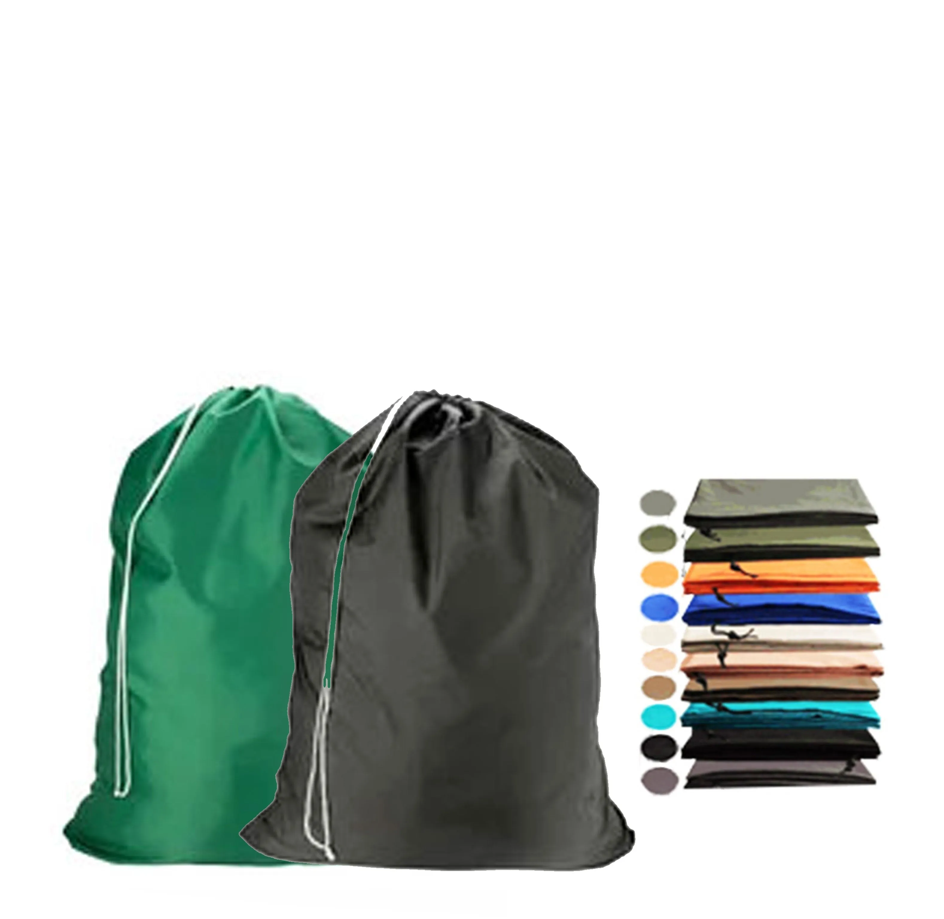 Large 29"X40" Laundry Bag Heavy Duty Nylon With Drawstring Assorted (10 Pack)